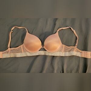 VS pink and silver push-up bra